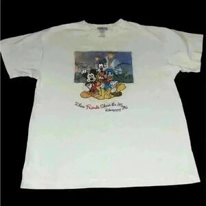 Disney’s Embroidered Where Friends Share the Magic Short Sleeve T-Shirt